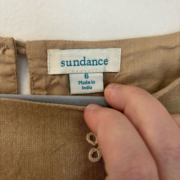 Sundance Women Royal beauty bell sleeve eyelet 3/4 sleeve dress 100% cotton sz 6 - Picture 9 of 12